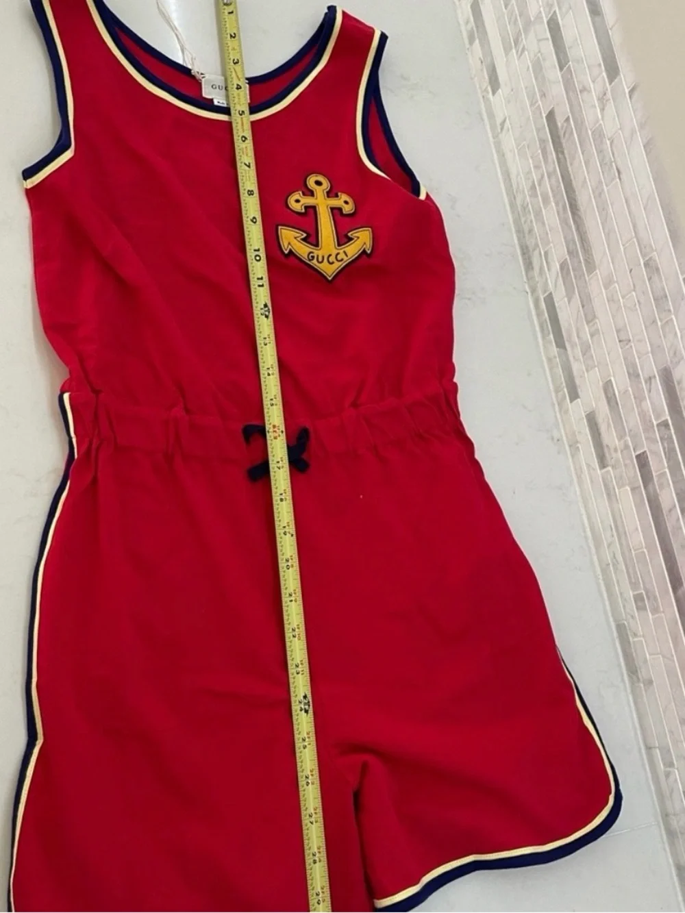 Gucci Kids anchor motif romper size 10